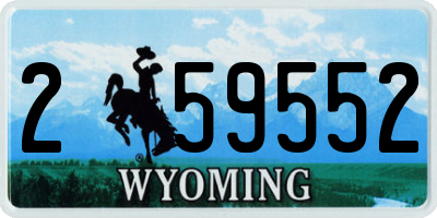 WY license plate 259552