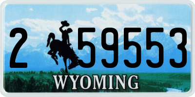 WY license plate 259553