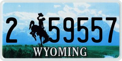 WY license plate 259557