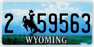 WY license plate 259563