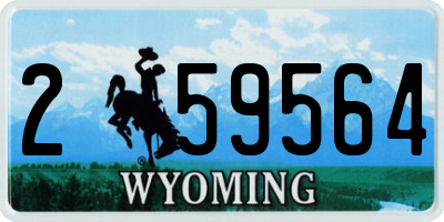 WY license plate 259564