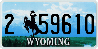 WY license plate 259610