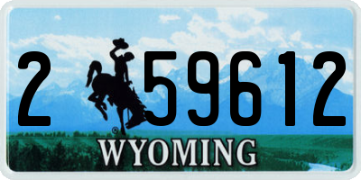 WY license plate 259612