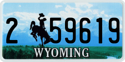 WY license plate 259619