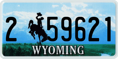 WY license plate 259621