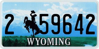 WY license plate 259642
