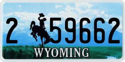 WY license plate 259662