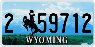 WY license plate 259712