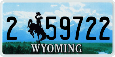 WY license plate 259722