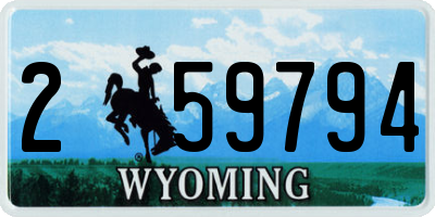 WY license plate 259794
