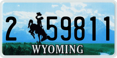 WY license plate 259811