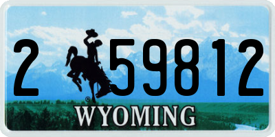 WY license plate 259812