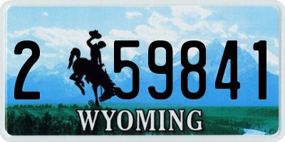 WY license plate 259841
