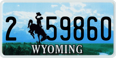 WY license plate 259860
