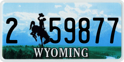 WY license plate 259877