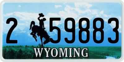 WY license plate 259883