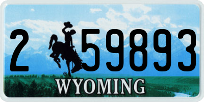 WY license plate 259893