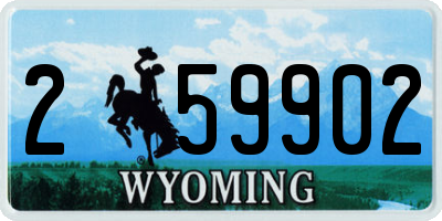 WY license plate 259902