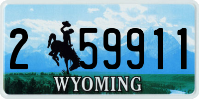 WY license plate 259911