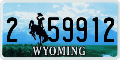 WY license plate 259912