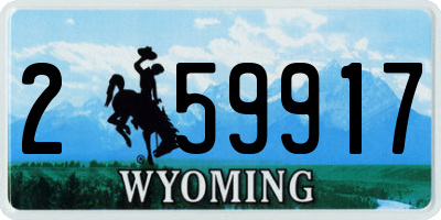 WY license plate 259917