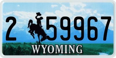 WY license plate 259967