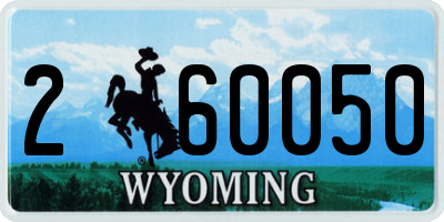 WY license plate 260050