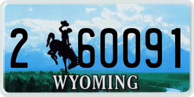 WY license plate 260091