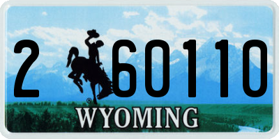 WY license plate 260110