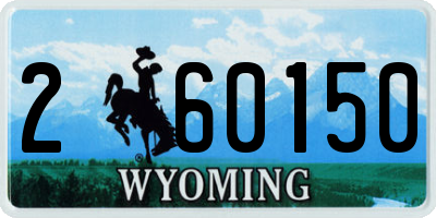 WY license plate 260150