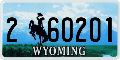 WY license plate 260201