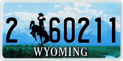 WY license plate 260211