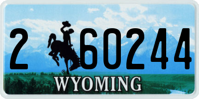 WY license plate 260244