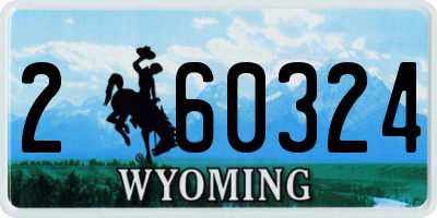 WY license plate 260324