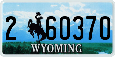 WY license plate 260370