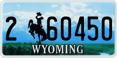 WY license plate 260450