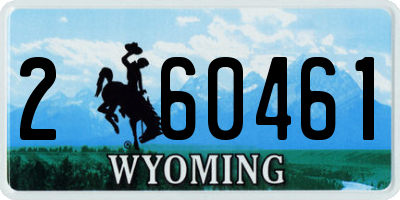 WY license plate 260461