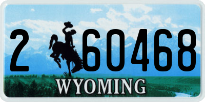 WY license plate 260468