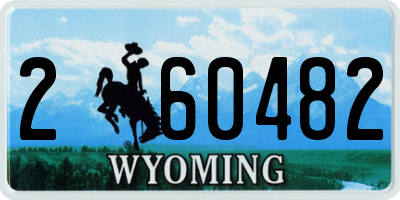 WY license plate 260482