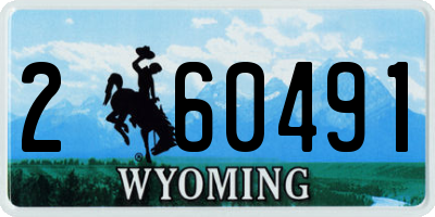 WY license plate 260491