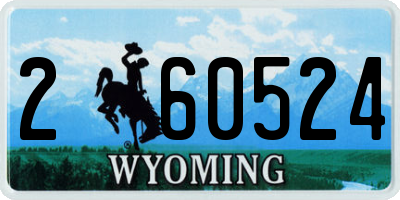 WY license plate 260524