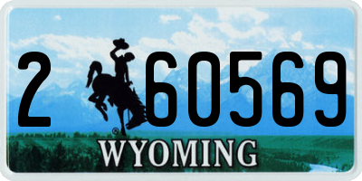WY license plate 260569