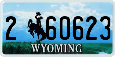 WY license plate 260623