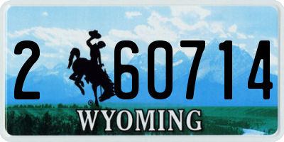 WY license plate 260714