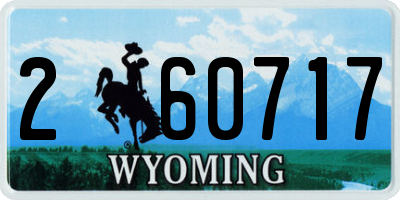 WY license plate 260717