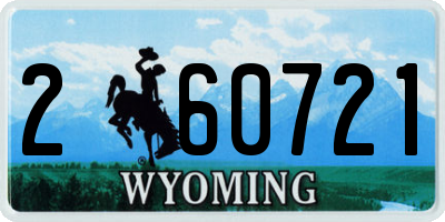 WY license plate 260721