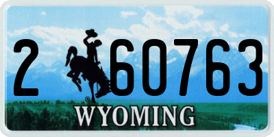 WY license plate 260763