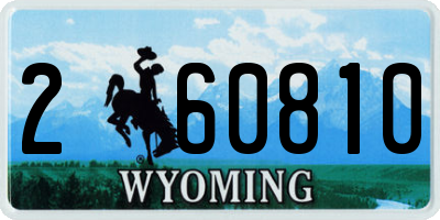 WY license plate 260810