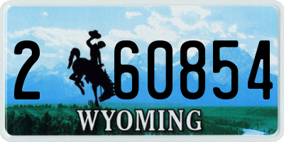 WY license plate 260854