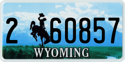 WY license plate 260857